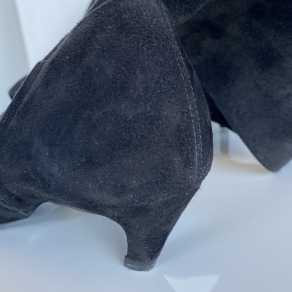 Balenciaga kitten heeled over-the-knee black suede knife boots size 36 - Picture 13 of 17